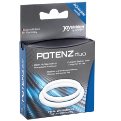 JOYDIVISION POTENZDUO - ANILLOS PARA PENE BLANCO - M