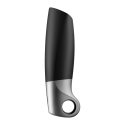 SATISFYER - POWER MASTURBATOR NEGRO Y PLATA