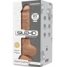 SILEXD - MODELO 1 PENE REALISTICO SILICONA PREMIUM SILEXPAN CARAMELO 24 CM