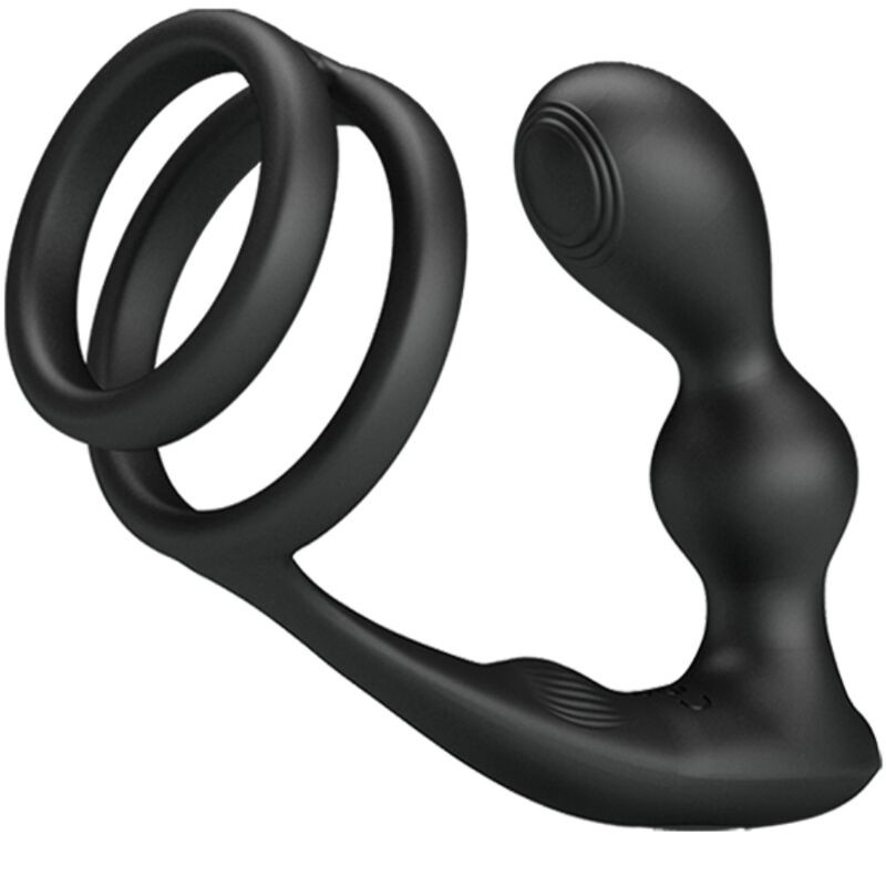 PRETTY LOVE - MARSHALL ANILLO PARA PENE + PLUG ANAL VIBRATORIO  CONTROL REMOTO