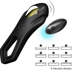 ARMONY - ROADSTER ANILLO VIBRADOR DOBLE CONTROL REMOTO NEGRO