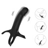 ARMONY - DILDO CON ANILLO  VIBRADOR CONTROL REMOTO NEGRO