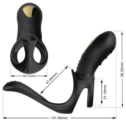 ARMONY - JOY JUMPER ANILLO VIBRADOR PAREJAS  PLUG ANAL NEGRO