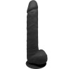 SILEXD - MODELO 1 PENE REALISTICO SILICONA PREMIUM SILEXPAN NEGRO 38 CM