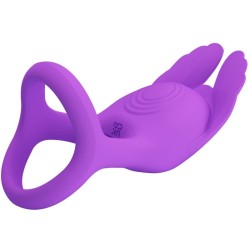 PRETTY LOVE - SILAS ANILLO VIBRADOR 7 VIBRACIONES SILICONA LILA