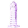 BAILE - FUNDA PARA PENE CON PUNTOS ESTIMULANTES MORADO 14 CM