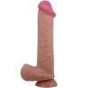 PRETTY LOVE - SLIDING SKIN SERIES REALISTIC DILDO WITH SLIDING SKIN SUCTION CUP BROWN 26 CM