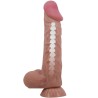 PRETTY LOVE - SLIDING SKIN SERIES DILDO REALÍSTICO CON VENTOSA PIEL DESLIZANTE MORENO 24 CM