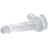 BAILE - REALISTIC DILDO WITH SUCTION CUP AND TESTICLES 16.7 CM TRANSPARENT