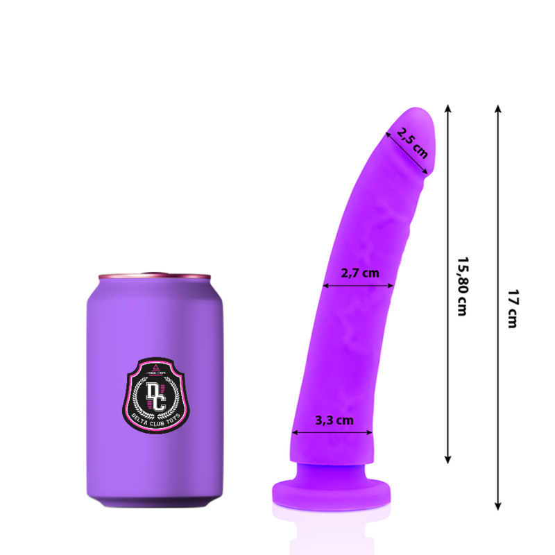 DELTA CLUB - TOYS DILDO LILA SILICONA MEDICA 17 CM -O- 3 CM