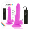 DIVERSIA - DILDO REALISTICO FLEXIBLE CON VIBRACIÓN LILA 18 CM -O- 4 CM