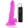 DIVERSIA - DILDO REALISTICO FLEXIBLE CON VIBRACIÓN LILA 18 CM -O- 4 CM