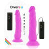 DIVERSIA - DILDO REALISTICO FLEXIBLE CON VIBRACION LILA 21 CM -O- 4.9 CM