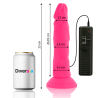 DIVERSIA - DILDO REALISTICO FLEXIBLE CON VIBRACION ROSA 23 CM -O- 4.3 CM