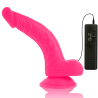 DIVERSIA - DILDO FLEXIBLE CON VIBRACION ROSA 21.5 CM -O- 4.5 CM