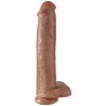 KING COCK - PENE REALISTICO CON TESTICULOS 34.2 CM CARAMELO