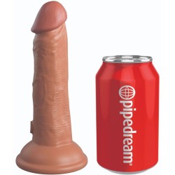 KING COCK - ELITE DILDO REALISTICO SILICONA 15.2 CM CARAMELO