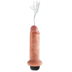 KING COCK - DILDO SQUIRTING 17.8 CM NATURAL