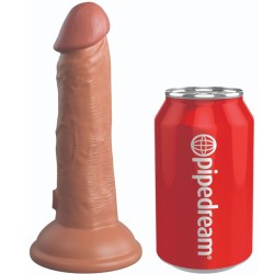 KING COCK - ELITE DILDO REALISTICO VIBRADOR  SILICONA 15.2 CM CARAMELO