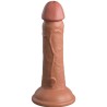 KING COCK - ELITE REALISTIC DILDO VIBRATING  SILICONE 15.2 CM CARAMEL