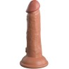 KING COCK - ELITE REALISTIC DILDO VIBRATING  SILICONE 15.2 CM CARAMEL