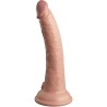 KING COCK - ELITE REALISTIC DILDO VIBRATOR  SILICONE REMOTE CONTROL 17.8 CM