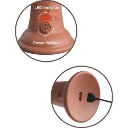 KING COCK - ELITE REALISTIC DILDO VIBRATING  SILICONE 20.3 CM CARAMEL