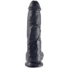 KING COCK - 10 PENE REALISTICO NEGRO 26.5 CM