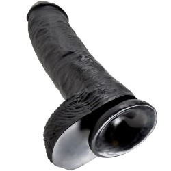 KING COCK - 10 PENE REALISTICO NEGRO 26.5 CM