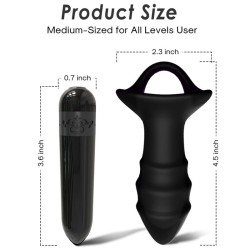 ARMONY - KYLIN DEDAL VIBRADOR  PLUG ANAL CONTROL REMOTO NEGRO