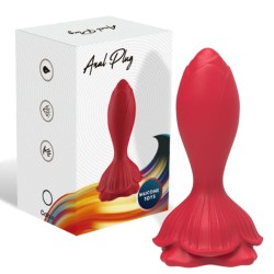 ARMONY - ROSA VIBRADOR  PLUG ANAL PEQUEÑO CONTROL REMOTO ROJO