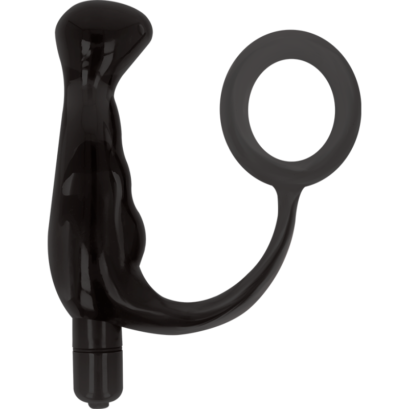 ADDICTED TOYS - VIBRADOR PROSTÁTICO NEGRO 10 CM