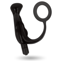 ADDICTED TOYS - VIBRADOR PROSTÁTICO NEGRO 10 CM