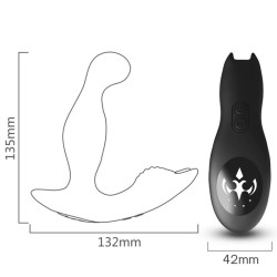 ARMONY - BAT KING VIBRADOR ANAL PROSTATA ROTADOR CONTROL REMOTO NEGRO