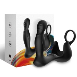 ARMONY - SURROUND VIBRADOR ANAL  ESTIMULADOR TESTICULOS  ANILLO CONTROL REMOTO NEGRO