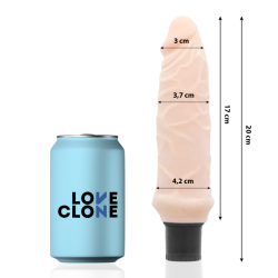 LOVECLONE - IVAR VIBRADOR REALISTICO  SELF LUBRICATION 20 CM -O- 3.7 CM