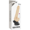 BASECOCK - VIBRADOR REALISTICO CONTROL REMOTO NEGRO CON TESTICULOS 19.5 CM -O- 4 CM