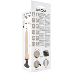 BASECOCK - VIBRADOR REALISTICO CONTROL REMOTO NEGRO 19 CM -O- 4 CM