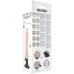 BASECOCK - VIBRADOR REALISTICO CONTROL REMOTO NEGRO 19.5 CM -O- 4 CM