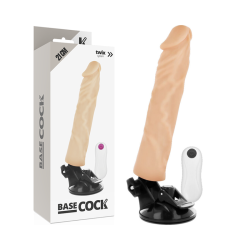 BASECOCK - VIBRADOR REALISTICO CONTROL REMOTO NEGRO 21 CM -O- 4 CM