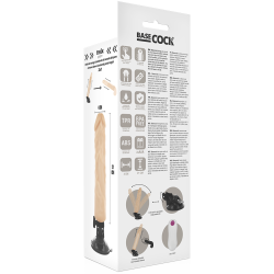 BASECOCK - VIBRADOR REALISTICO CONTROL REMOTO NEGRO 21 CM -O- 4 CM