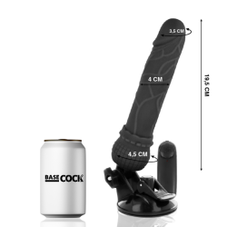 BASECOCK - VIBRADOR REALÍSTICO CONTROL REMOTO NATURAL 19.5 CM -O- 4 CM