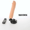 BASECOCK - VIBRADOR REALÍSTICO CONTROL REMOTO NATURAL 20 CM -O- 4 CM