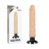 BASECOCK - VIBRADOR REALISTICO 2-1 NATURAL NEGRO 20 CM -O- 4 CM