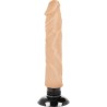 BASECOCK - VIBRADOR REALISTICO 2-1 NATURAL NEGRO 20 CM -O- 4 CM