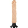 BASECOCK - VIBRADOR REALISTICO 2-1 NATURAL NEGRO 20 CM -O- 4 CM