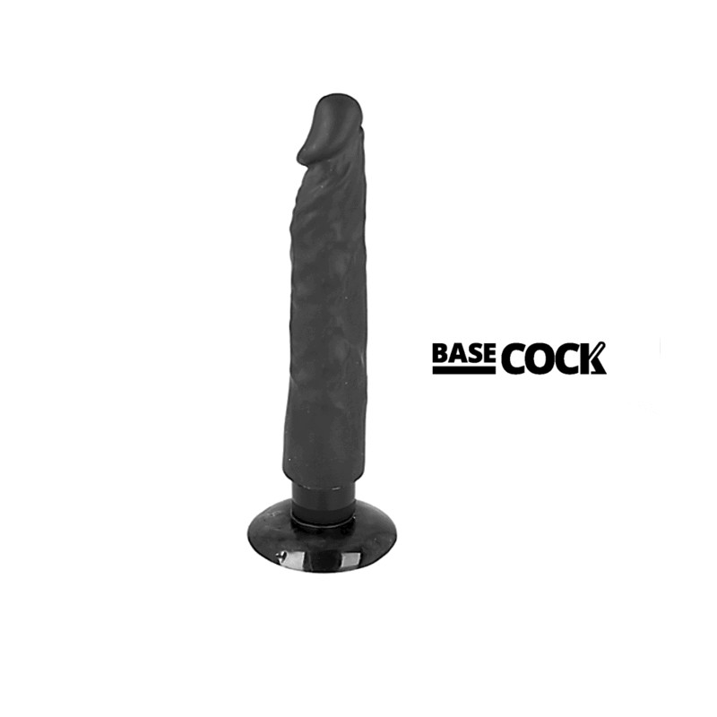 BASECOCK - VIBRADOR REALÍSTICO 2-1 NATURAL 20 CM -O- 4 CM