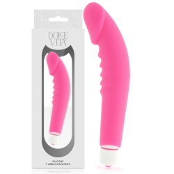 DOLCE VITA - REALISTIC PLEASURE VIBRADOR SILICONA ROSA