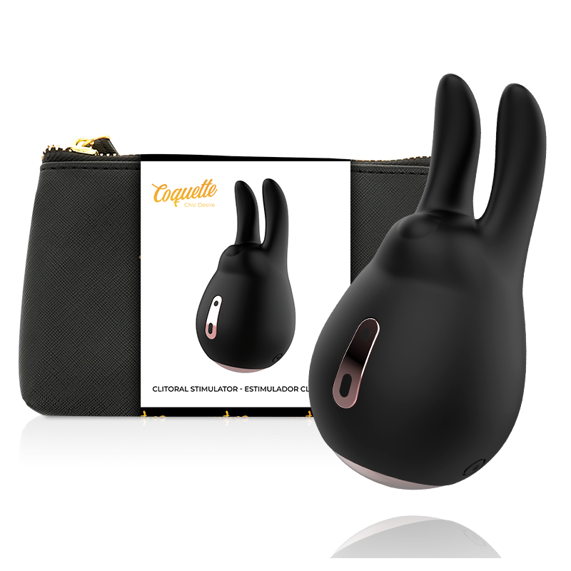 COQUETTE CHIC DESIRE - ESTIMULADOR CLÍTORIS NEGRO / GOLD CONEJO