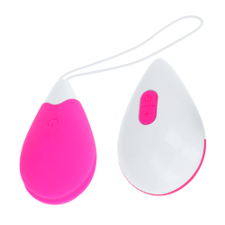 OHMAMA - HUEVO VIBRADOR 10 MODOS ROSA Y BLANCO